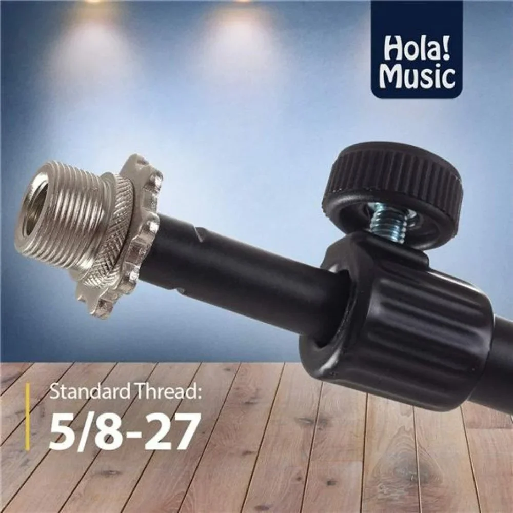 Music Mic Stand w/ Adjustable Height – Weighted Base